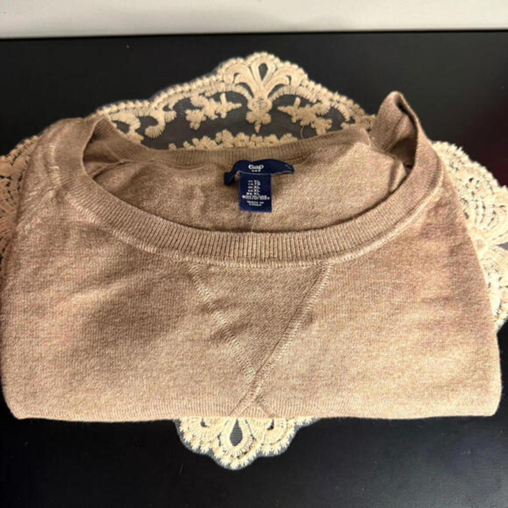 GAP Taupe Heather Crewneck Knit Sweater | XL | NWT